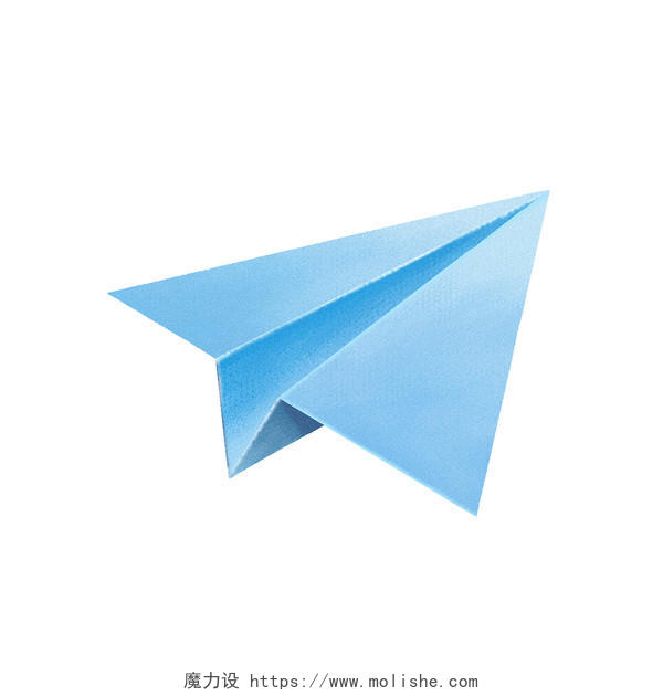 蓝色飞机纸飞机儿童节六一PNG素材61六一儿童节元素